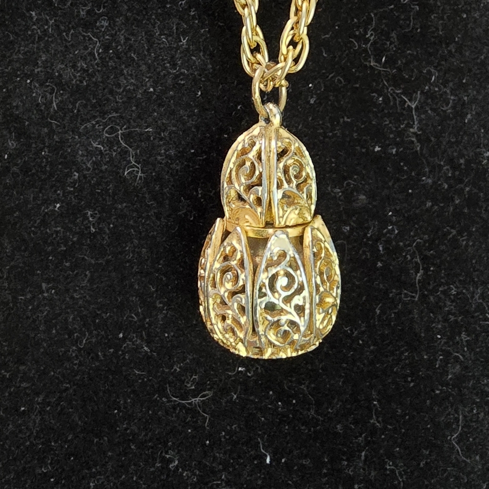 Florenza Gold Tone Perfume Necklace